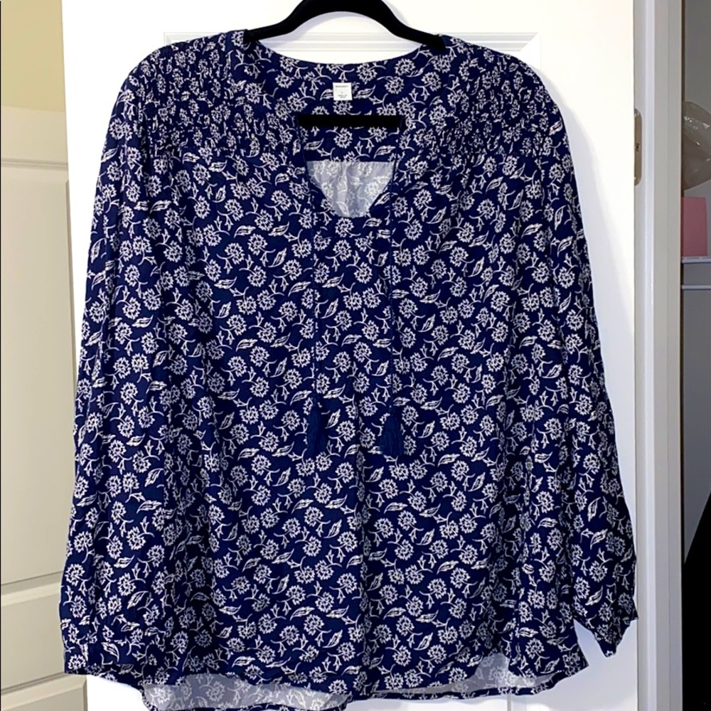 Blue Floral Blouse